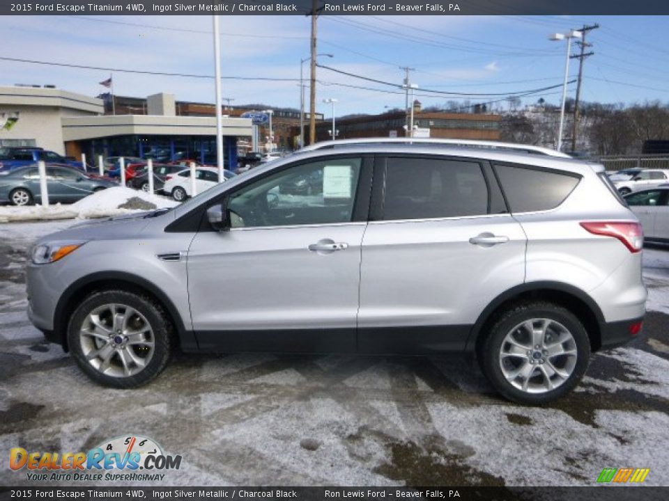 2015 Ford Escape Titanium 4WD Ingot Silver Metallic / Charcoal Black Photo #5