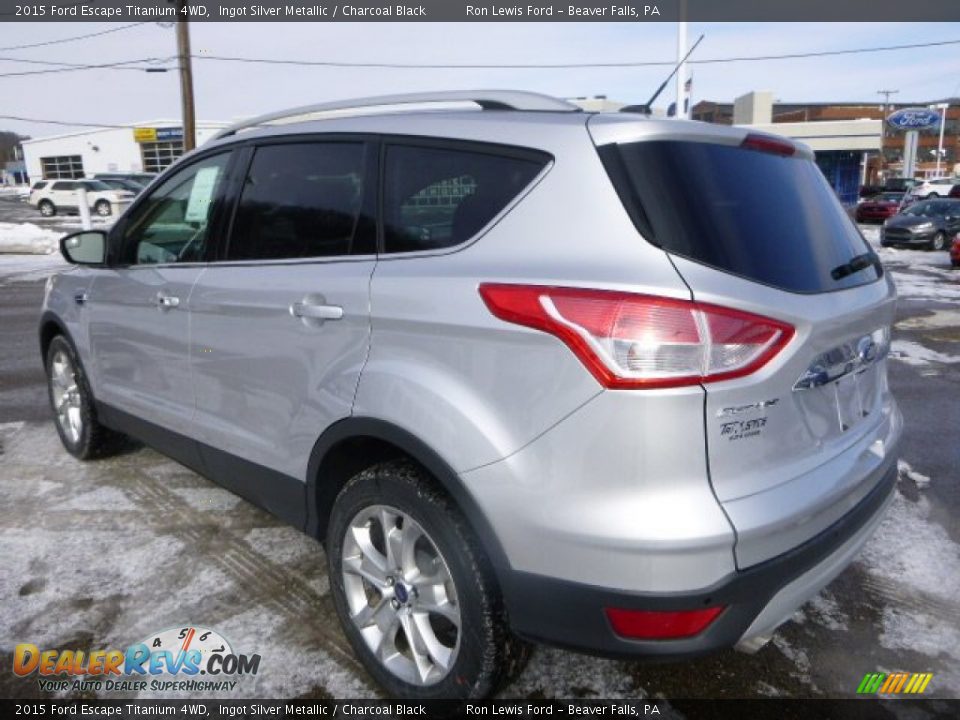 2015 Ford Escape Titanium 4WD Ingot Silver Metallic / Charcoal Black Photo #6