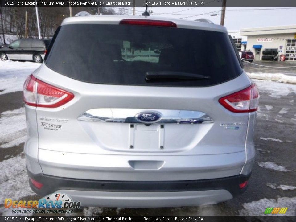 2015 Ford Escape Titanium 4WD Ingot Silver Metallic / Charcoal Black Photo #7