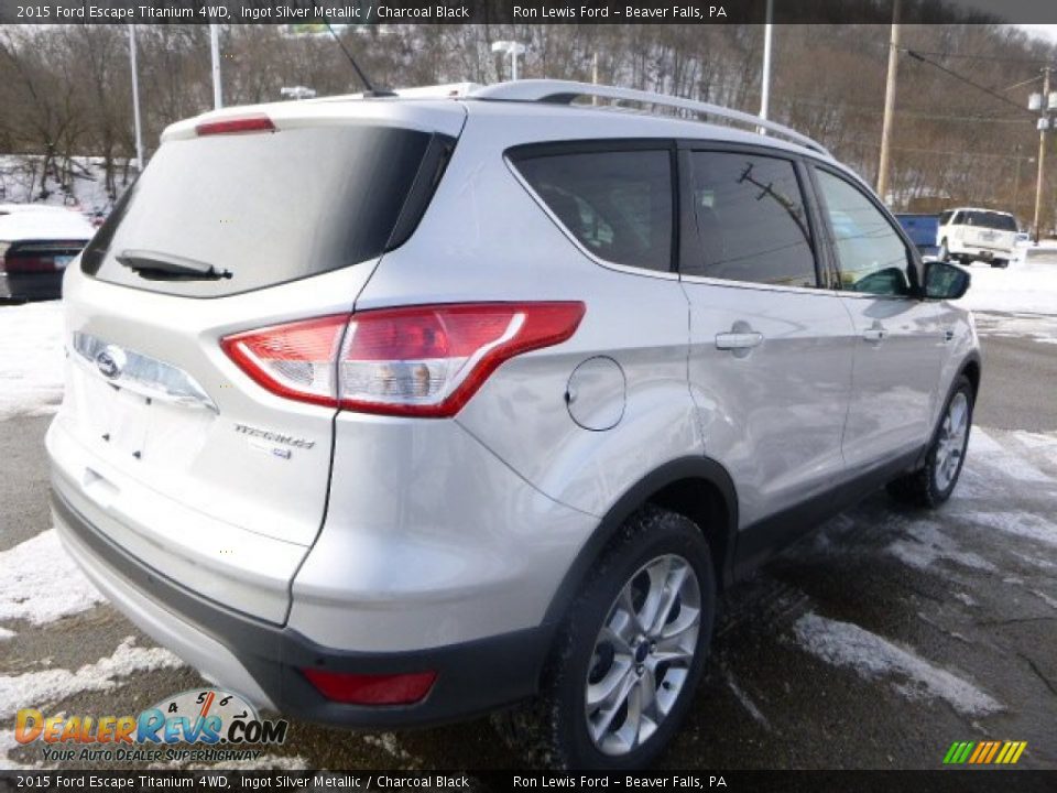 2015 Ford Escape Titanium 4WD Ingot Silver Metallic / Charcoal Black Photo #8