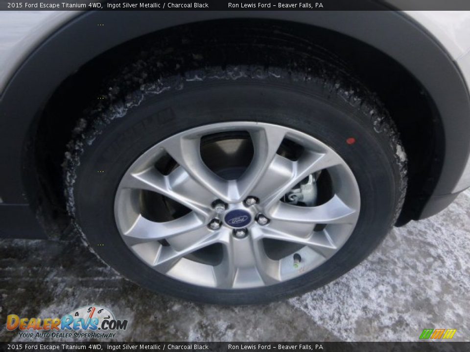2015 Ford Escape Titanium 4WD Ingot Silver Metallic / Charcoal Black Photo #9