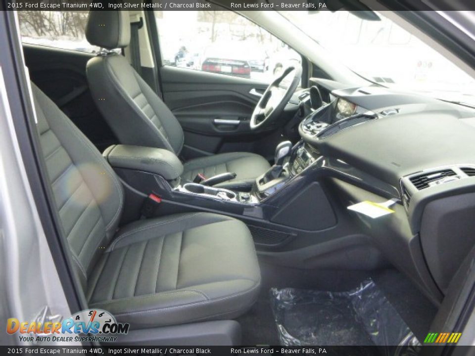 2015 Ford Escape Titanium 4WD Ingot Silver Metallic / Charcoal Black Photo #10