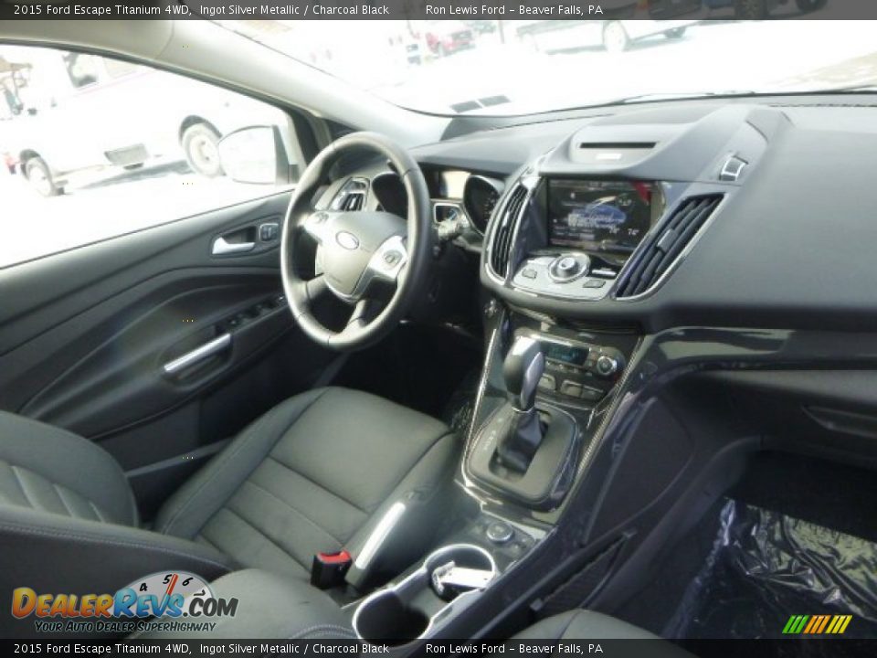 2015 Ford Escape Titanium 4WD Ingot Silver Metallic / Charcoal Black Photo #11