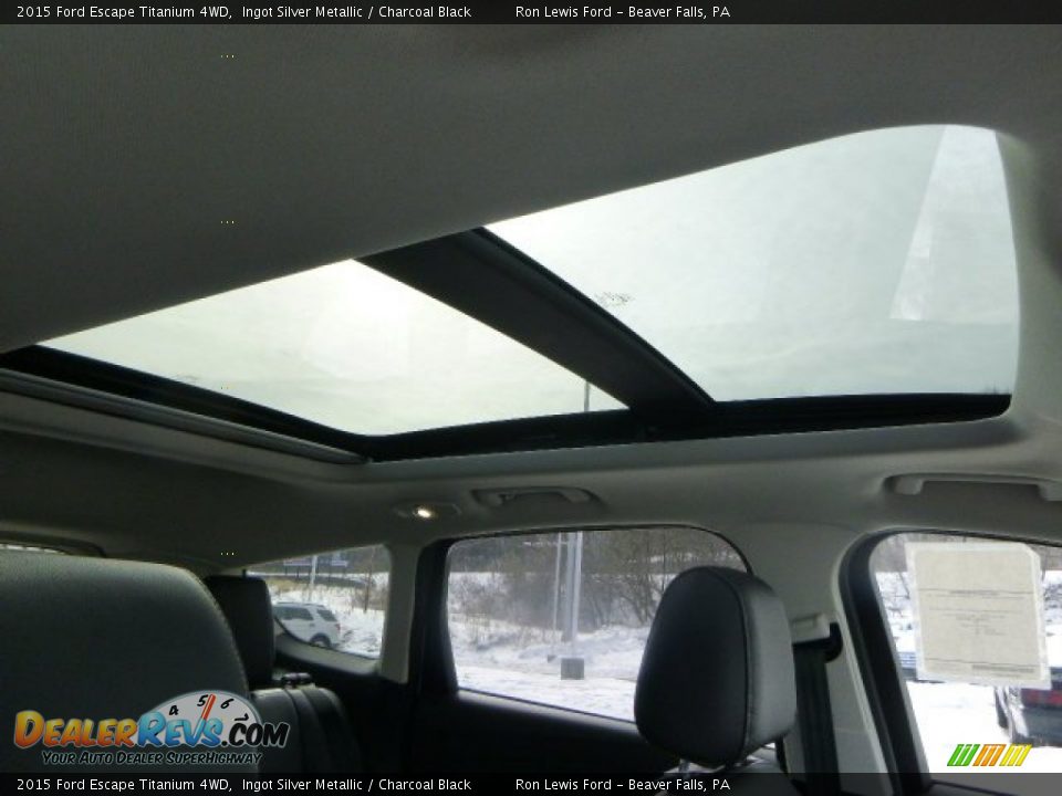 2015 Ford Escape Titanium 4WD Ingot Silver Metallic / Charcoal Black Photo #12