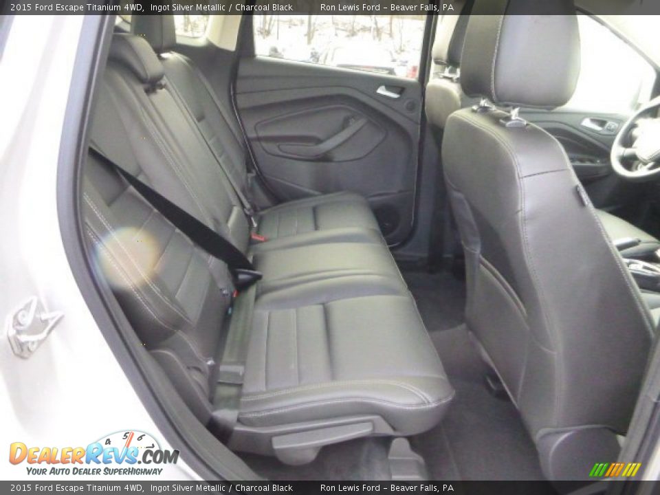 2015 Ford Escape Titanium 4WD Ingot Silver Metallic / Charcoal Black Photo #13