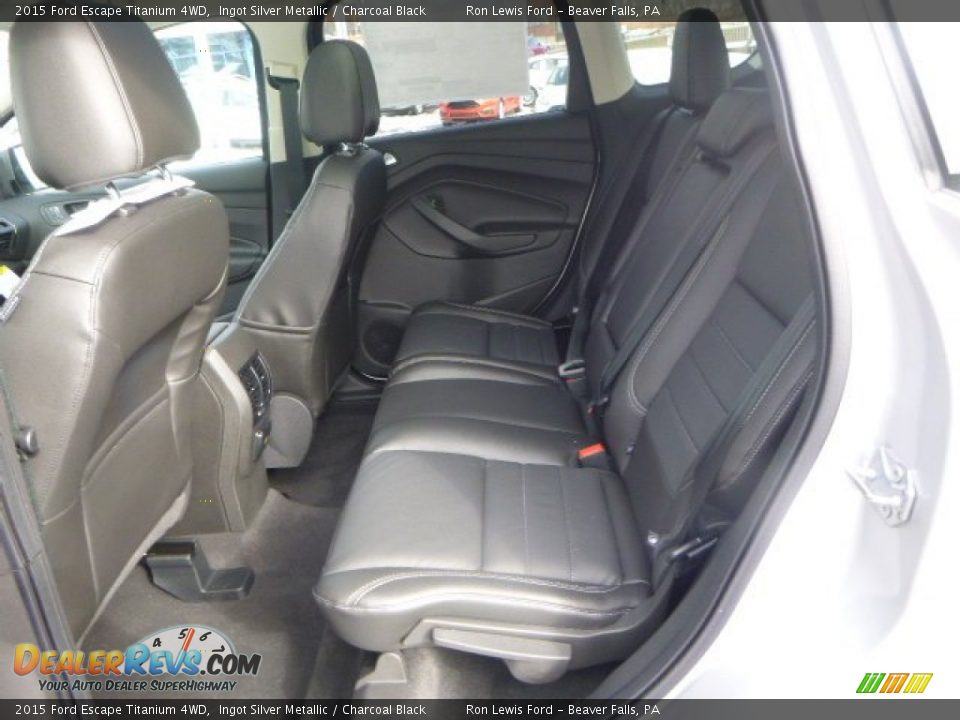 2015 Ford Escape Titanium 4WD Ingot Silver Metallic / Charcoal Black Photo #14