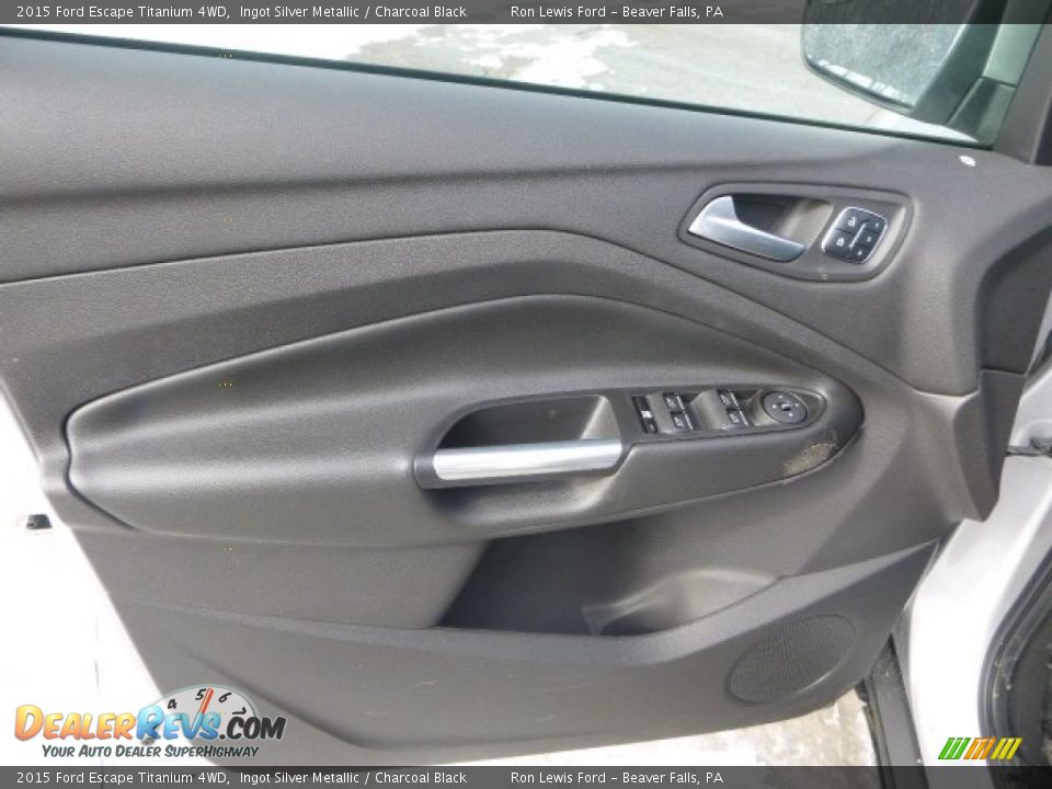 2015 Ford Escape Titanium 4WD Ingot Silver Metallic / Charcoal Black Photo #16