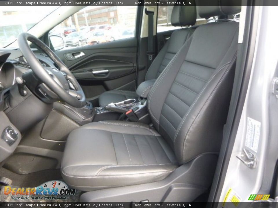 2015 Ford Escape Titanium 4WD Ingot Silver Metallic / Charcoal Black Photo #17