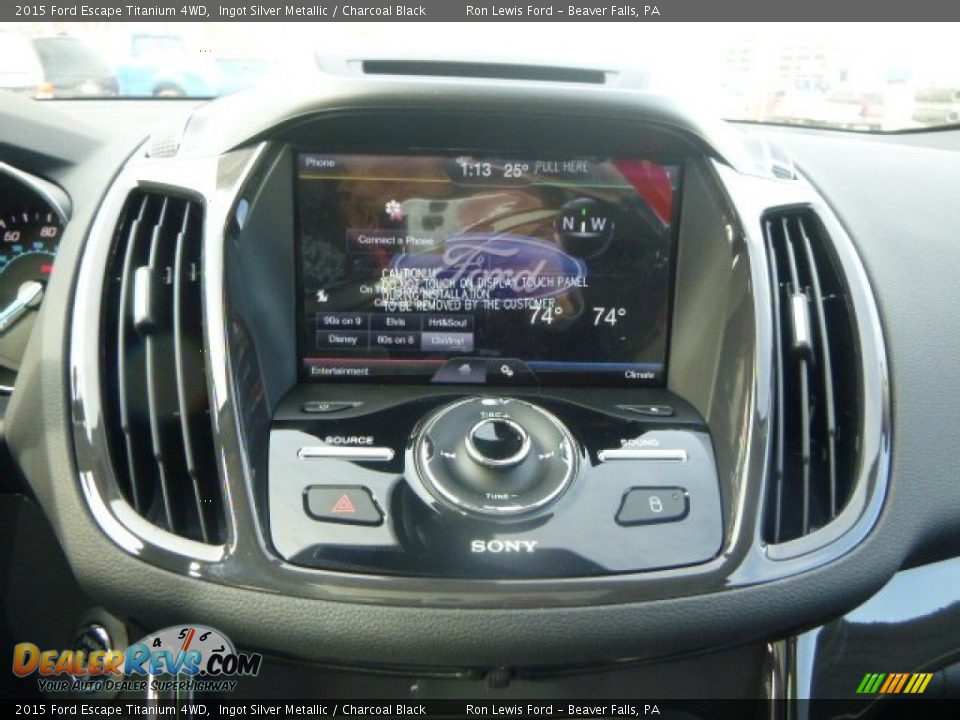 2015 Ford Escape Titanium 4WD Ingot Silver Metallic / Charcoal Black Photo #18
