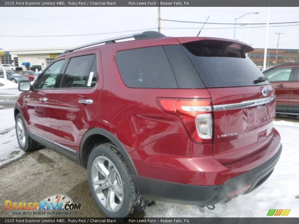2015 Ford Explorer Limited 4WD Ruby Red / Charcoal Black Photo #6