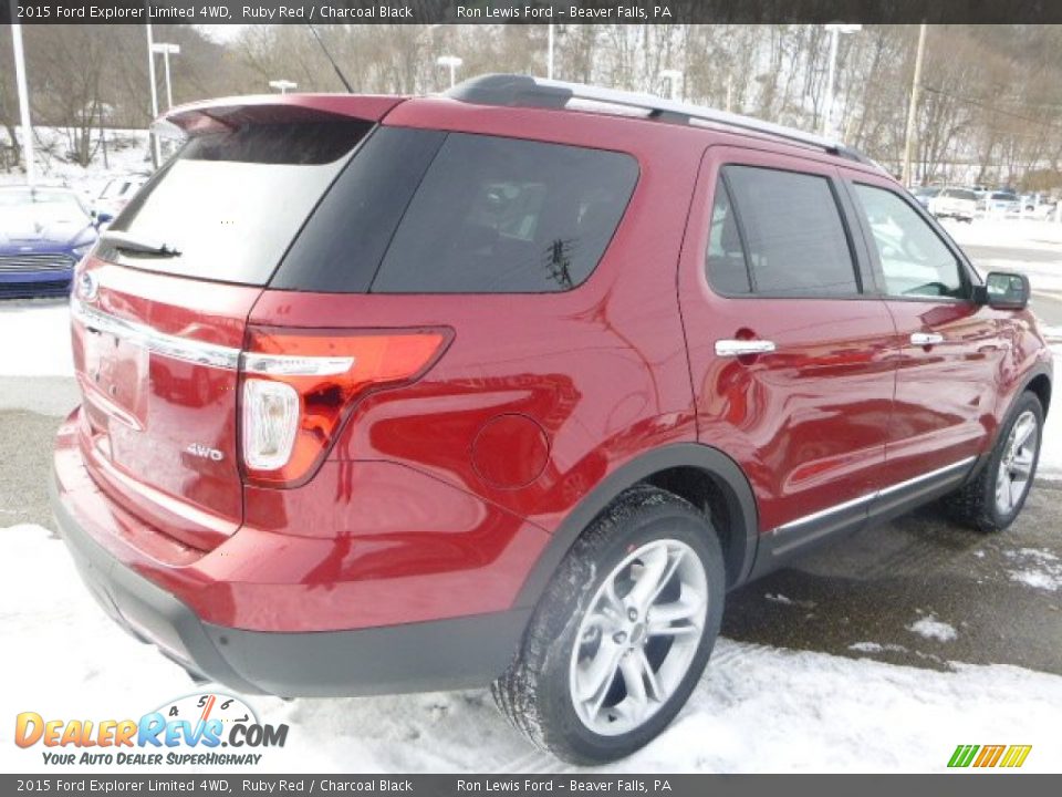 2015 Ford Explorer Limited 4WD Ruby Red / Charcoal Black Photo #8