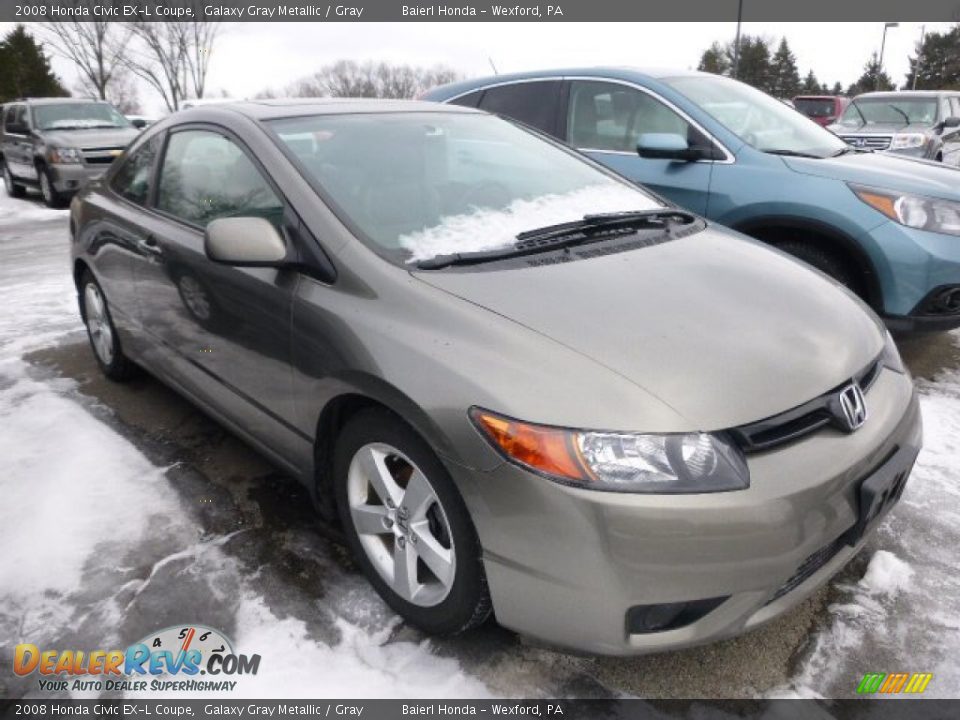 2008 Honda Civic EX-L Coupe Galaxy Gray Metallic / Gray Photo #1