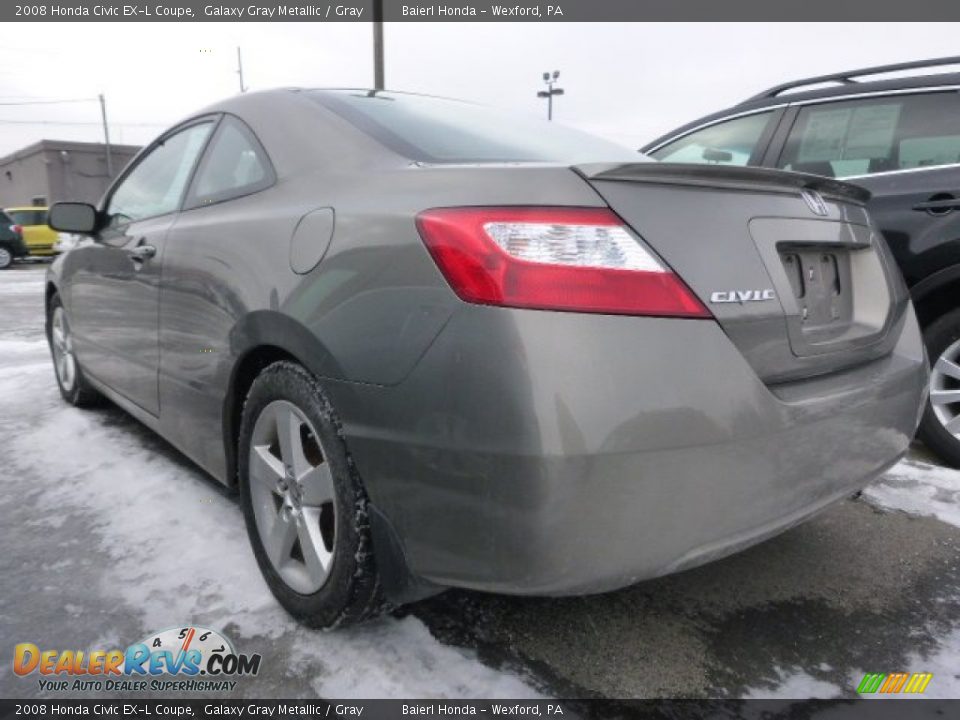 2008 Honda Civic EX-L Coupe Galaxy Gray Metallic / Gray Photo #3