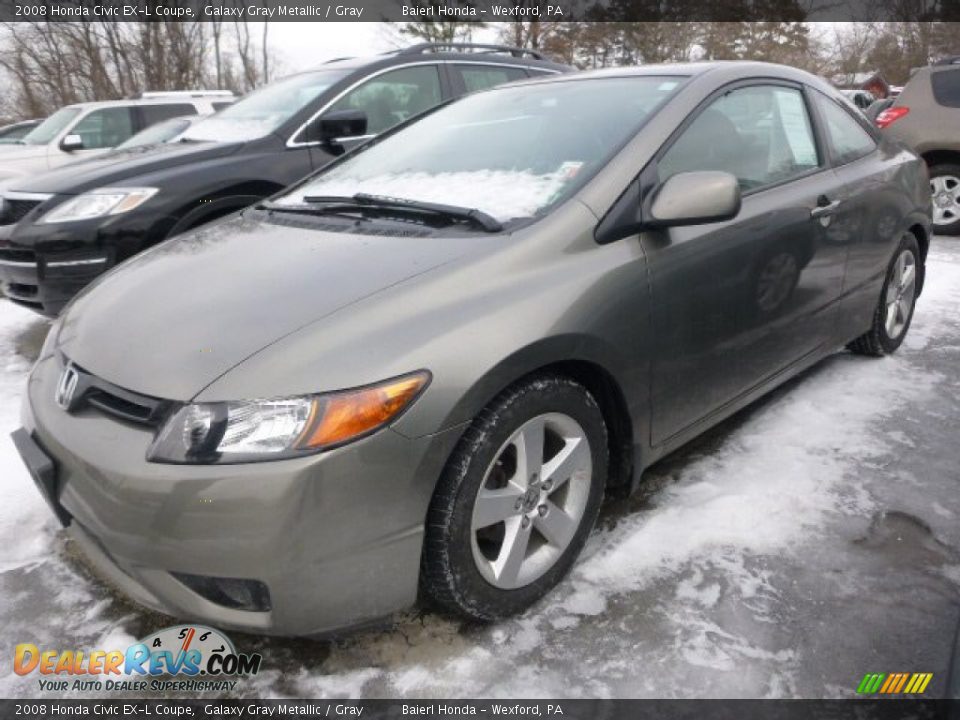 2008 Honda Civic EX-L Coupe Galaxy Gray Metallic / Gray Photo #4