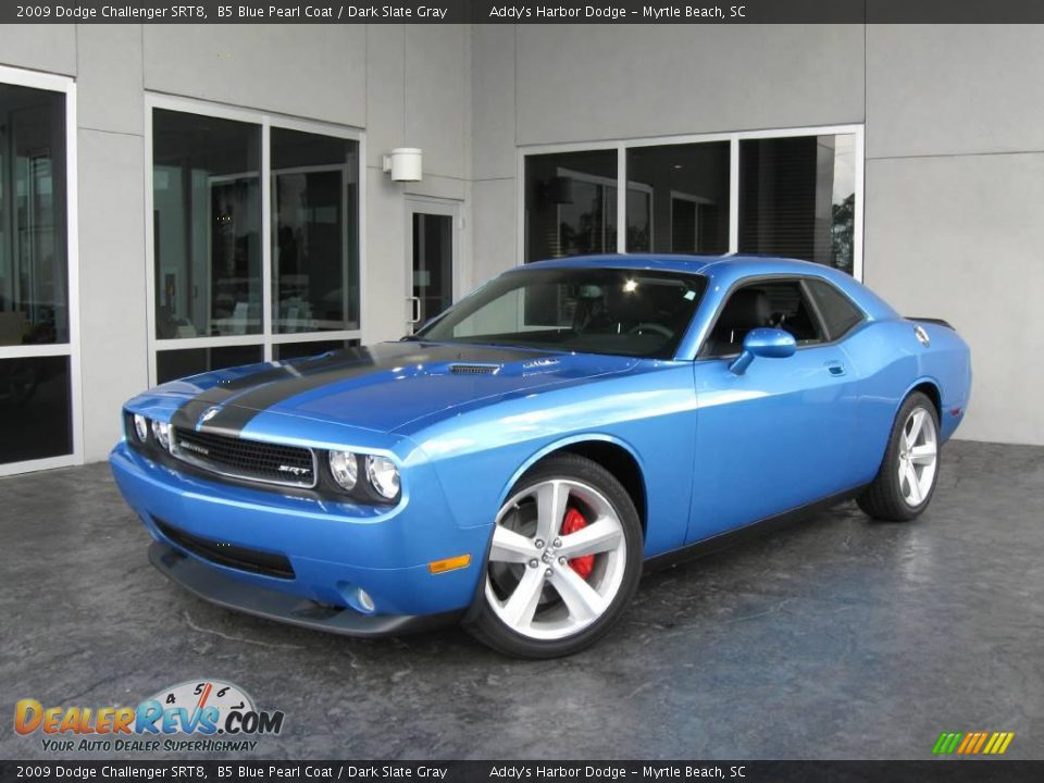 2009 Dodge Challenger SRT8 B5 Blue Pearl Coat / Dark Slate Gray Photo #1