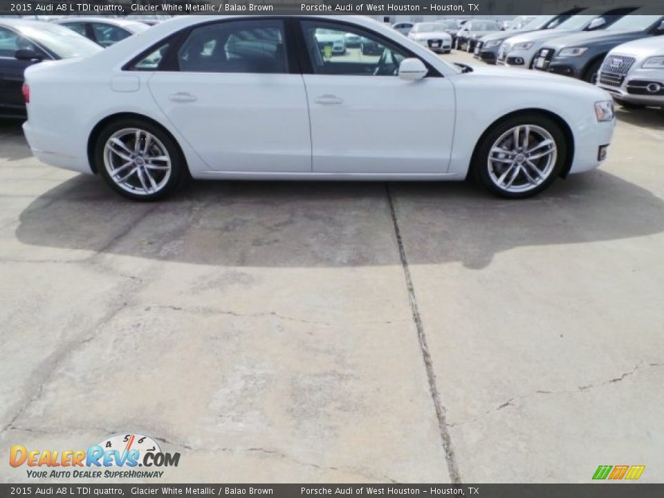 2015 Audi A8 L TDI quattro Glacier White Metallic / Balao Brown Photo #8
