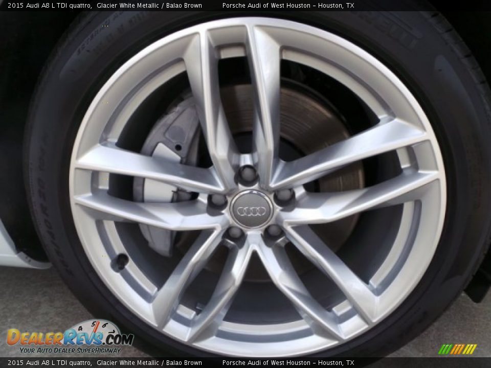 2015 Audi A8 L TDI quattro Glacier White Metallic / Balao Brown Photo #9