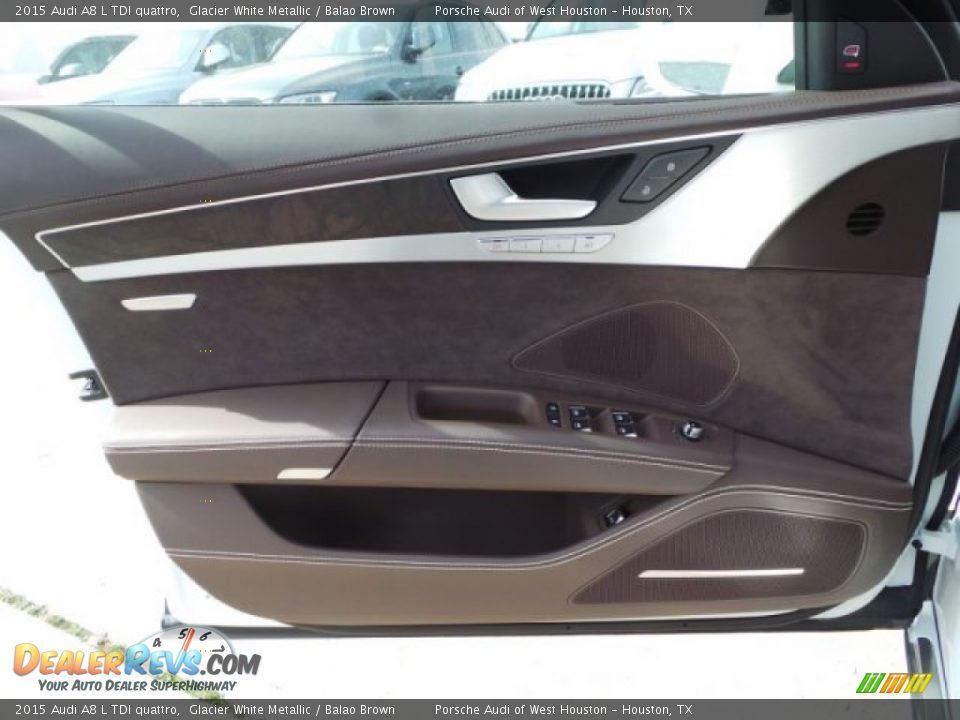 2015 Audi A8 L TDI quattro Glacier White Metallic / Balao Brown Photo #10