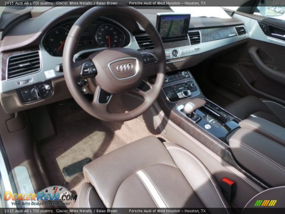 Balao Brown Interior - 2015 Audi A8 L TDI quattro Photo #11