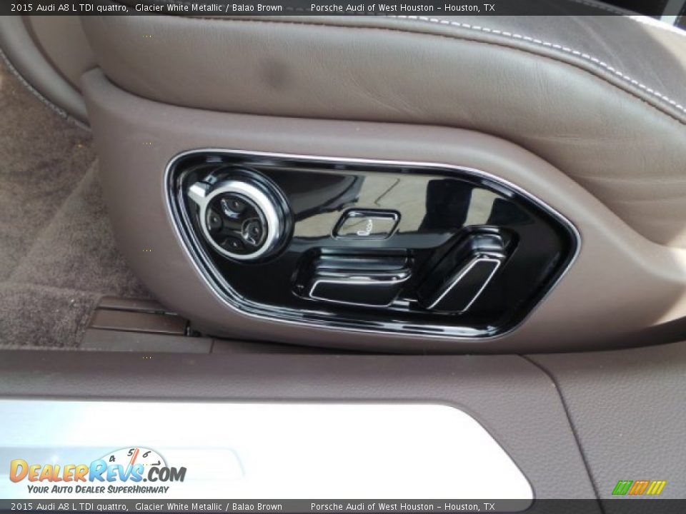 2015 Audi A8 L TDI quattro Glacier White Metallic / Balao Brown Photo #13