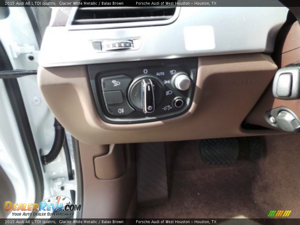 2015 Audi A8 L TDI quattro Glacier White Metallic / Balao Brown Photo #14