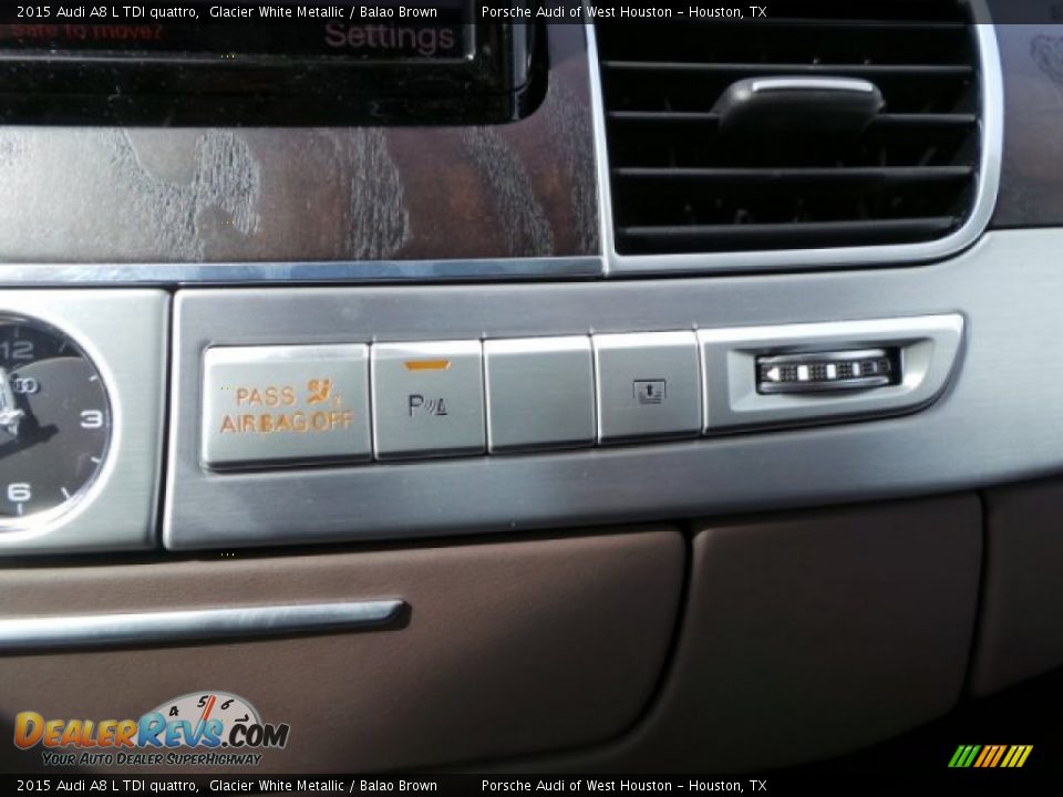 2015 Audi A8 L TDI quattro Glacier White Metallic / Balao Brown Photo #23