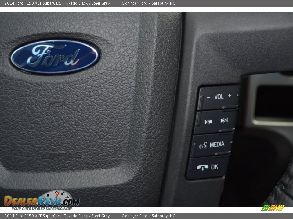 2014 Ford F150 XLT SuperCab Tuxedo Black / Steel Grey Photo #15