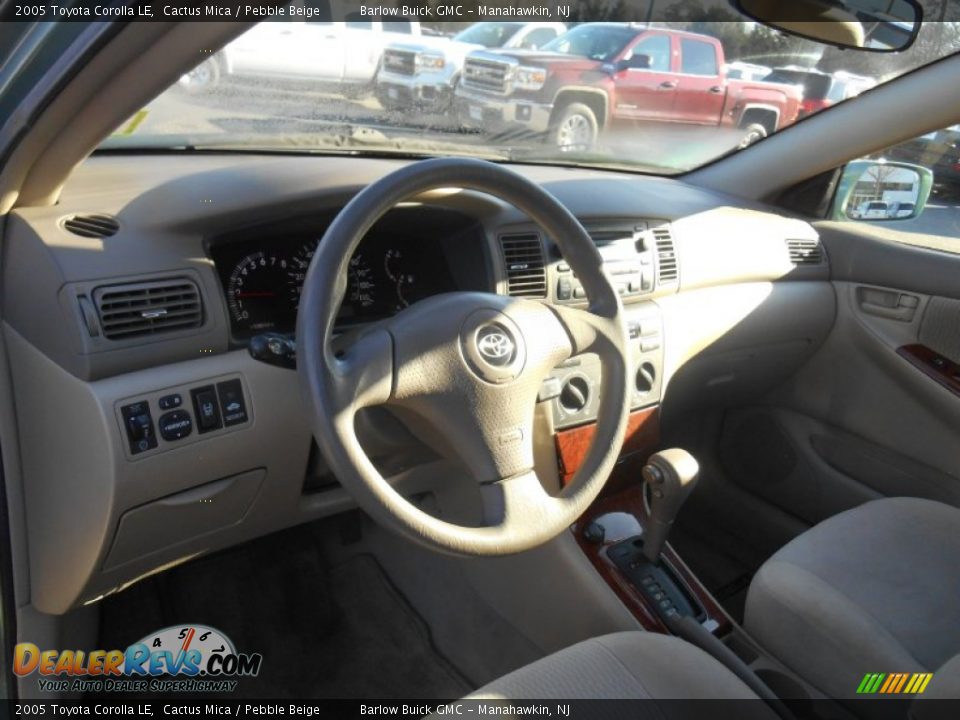 Pebble Beige Interior - 2005 Toyota Corolla LE Photo #7