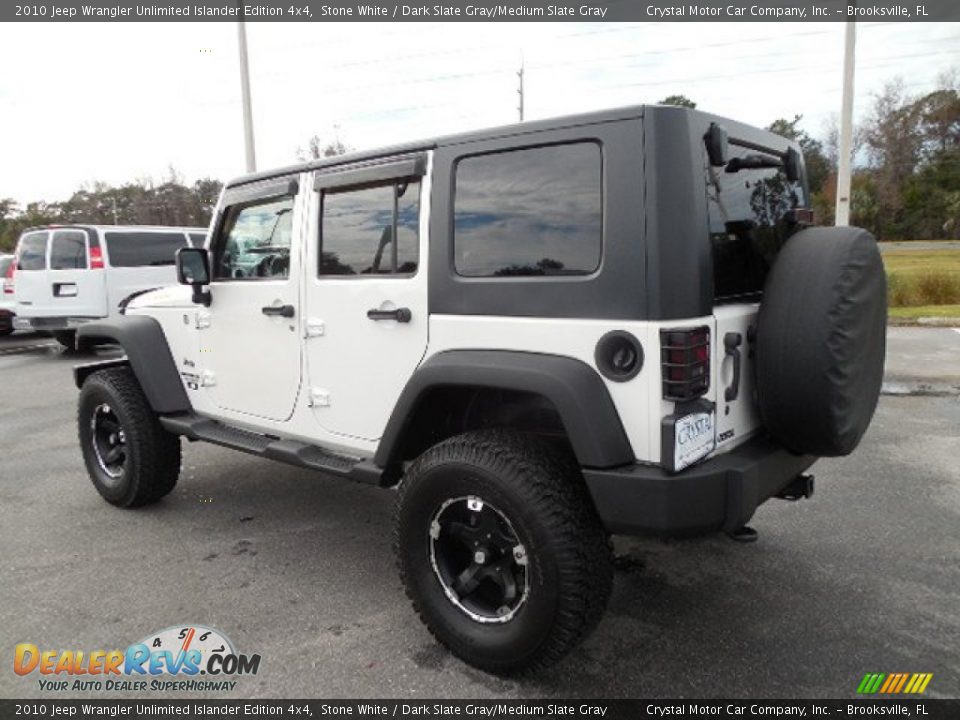 2010 Jeep Wrangler Unlimited Islander Edition 4x4 Stone White / Dark Slate Gray/Medium Slate Gray Photo #3