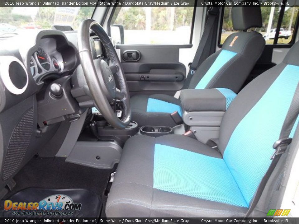 2010 Jeep Wrangler Unlimited Islander Edition 4x4 Stone White / Dark Slate Gray/Medium Slate Gray Photo #4