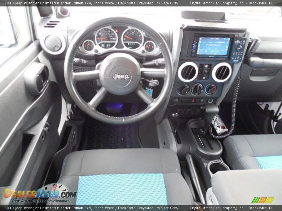 2010 Jeep Wrangler Unlimited Islander Edition 4x4 Stone White / Dark Slate Gray/Medium Slate Gray Photo #6