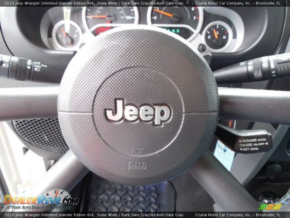 2010 Jeep Wrangler Unlimited Islander Edition 4x4 Stone White / Dark Slate Gray/Medium Slate Gray Photo #24