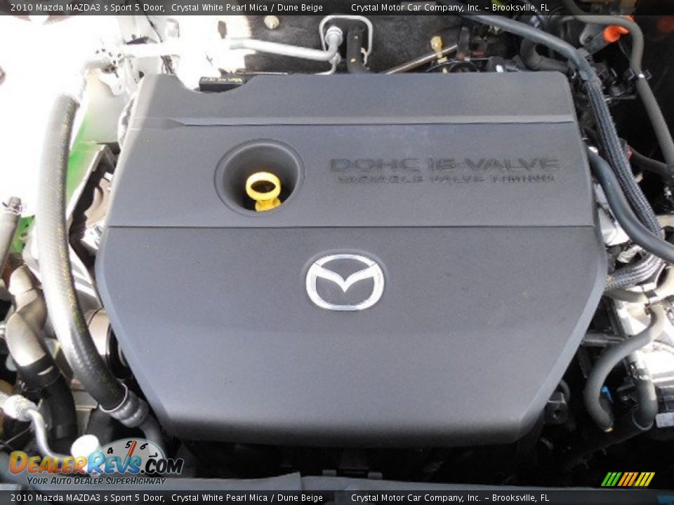 2010 Mazda MAZDA3 s Sport 5 Door Crystal White Pearl Mica / Dune Beige Photo #17