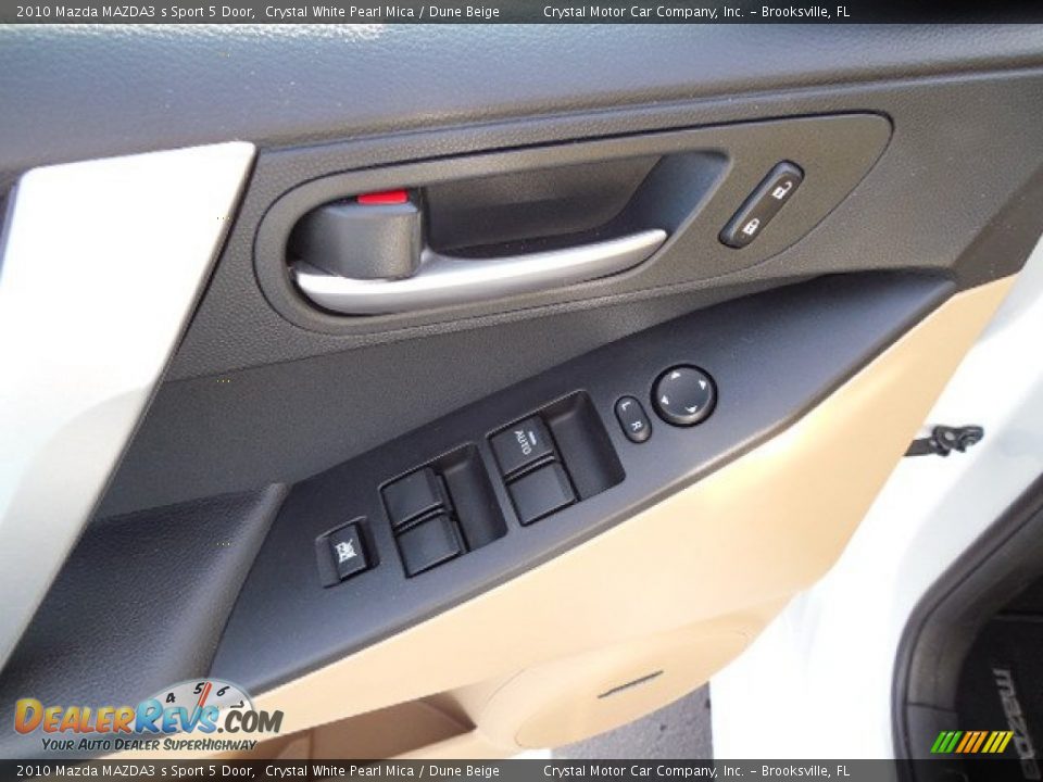 2010 Mazda MAZDA3 s Sport 5 Door Crystal White Pearl Mica / Dune Beige Photo #18