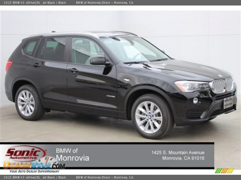 2015 BMW X3 xDrive28i Jet Black / Black Photo #1