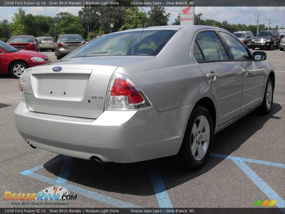 2008 Ford Fusion SE V6 Silver Birch Metallic / Medium Light Stone Photo #6