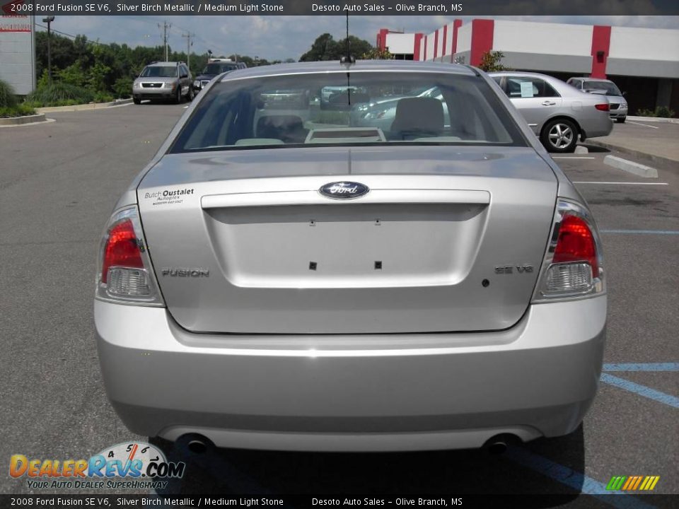 2008 Ford Fusion SE V6 Silver Birch Metallic / Medium Light Stone Photo #7