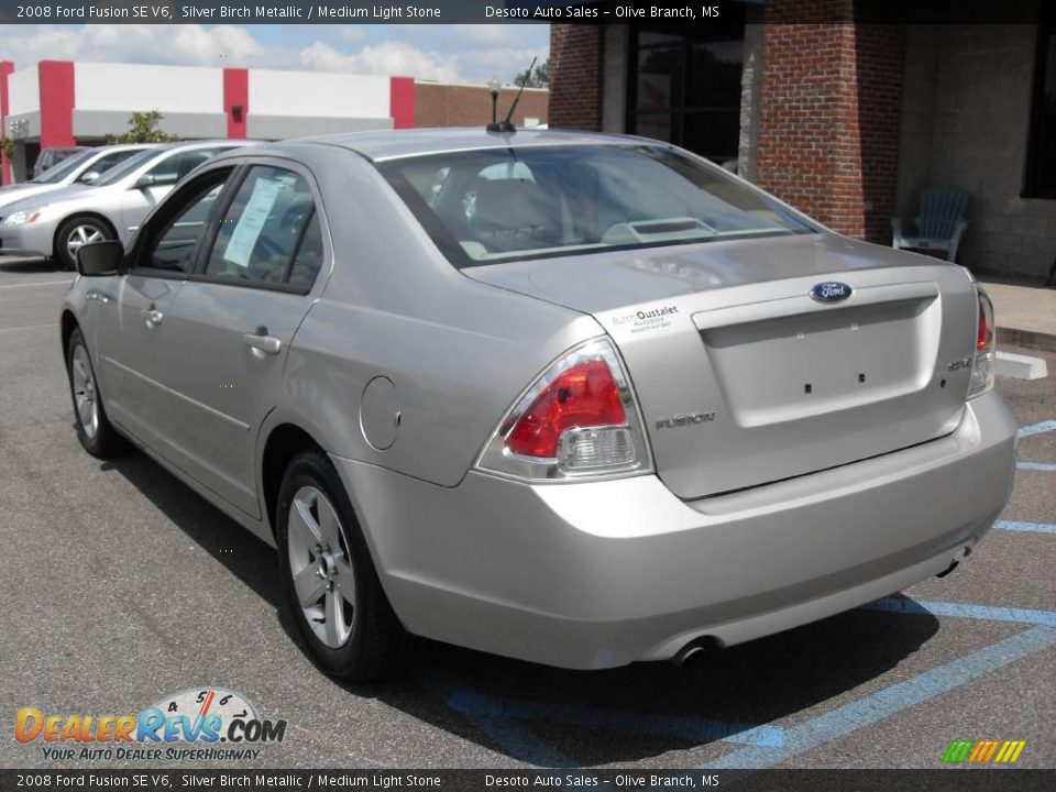 2008 Ford Fusion SE V6 Silver Birch Metallic / Medium Light Stone Photo #8