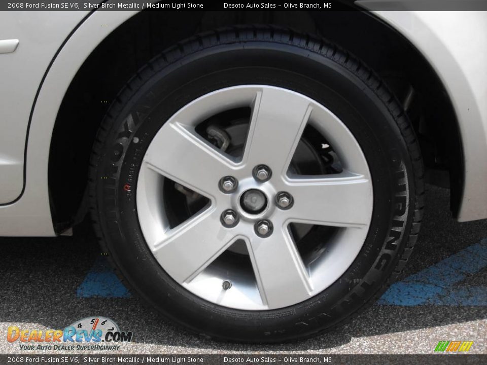2008 Ford Fusion SE V6 Silver Birch Metallic / Medium Light Stone Photo #17
