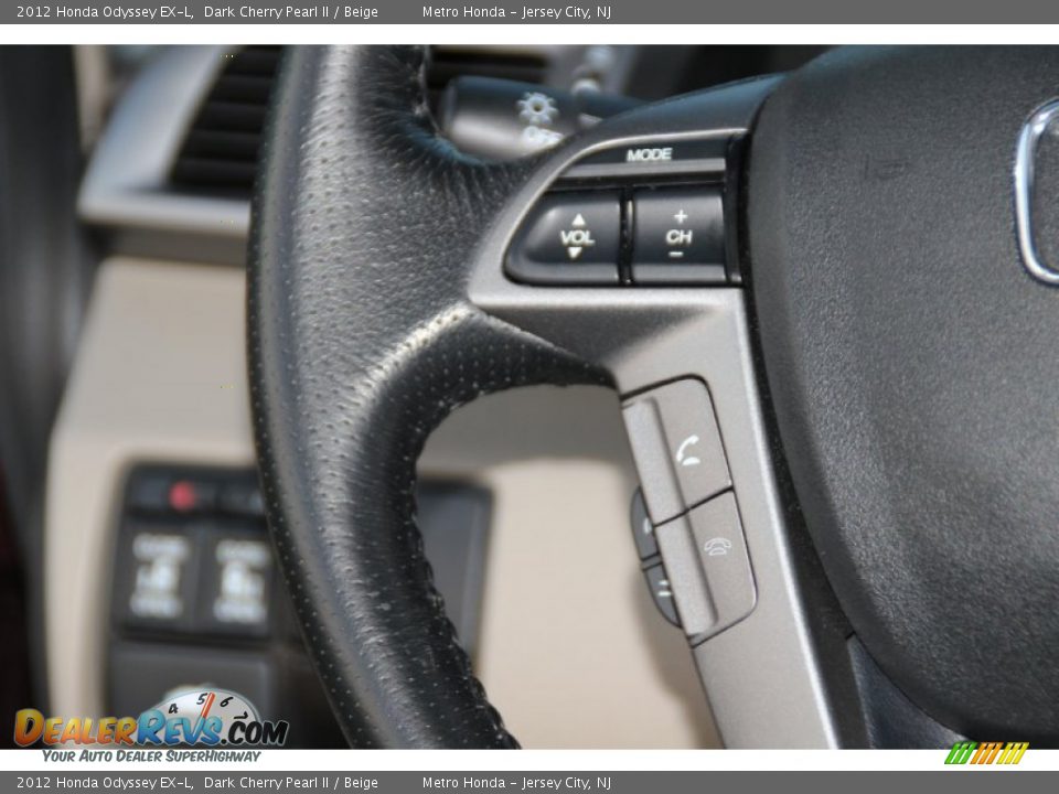 2012 Honda Odyssey EX-L Dark Cherry Pearl II / Beige Photo #18