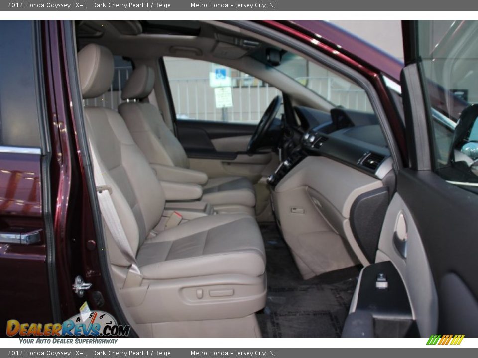 2012 Honda Odyssey EX-L Dark Cherry Pearl II / Beige Photo #28