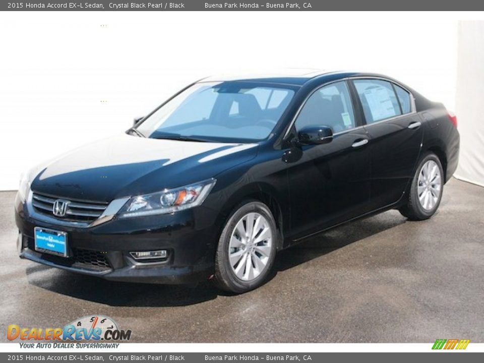 2015 Honda Accord EX-L Sedan Crystal Black Pearl / Black Photo #3