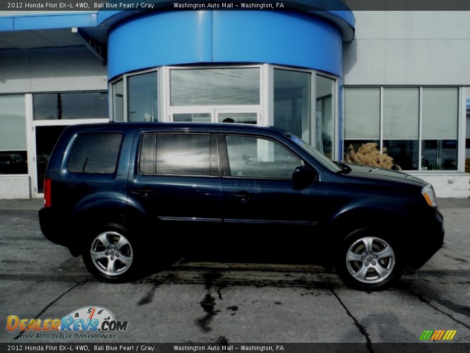 2012 Honda Pilot EX-L 4WD Bali Blue Pearl / Gray Photo #2