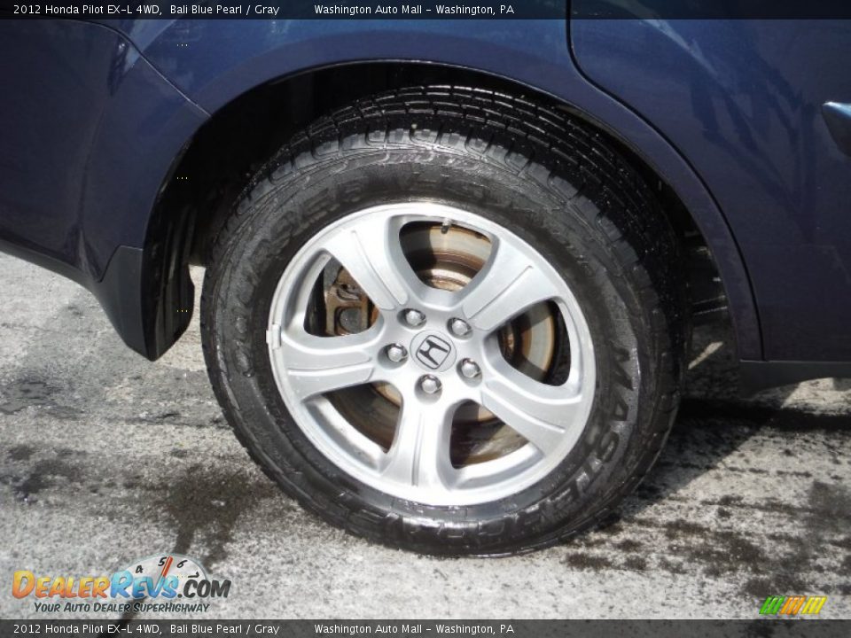 2012 Honda Pilot EX-L 4WD Bali Blue Pearl / Gray Photo #3