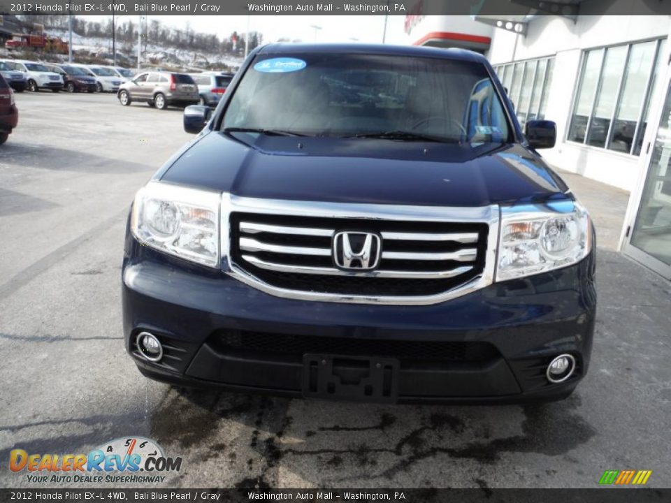 2012 Honda Pilot EX-L 4WD Bali Blue Pearl / Gray Photo #5