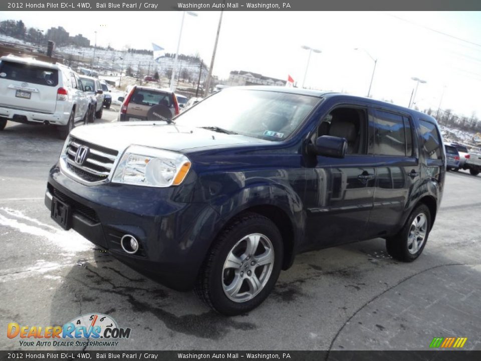 2012 Honda Pilot EX-L 4WD Bali Blue Pearl / Gray Photo #6
