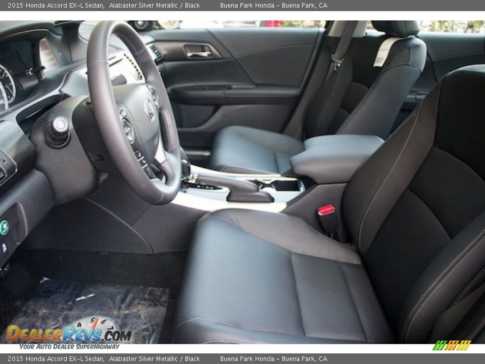2015 Honda Accord EX-L Sedan Alabaster Silver Metallic / Black Photo #9