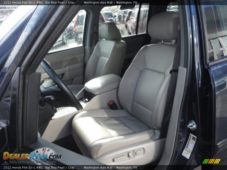 2012 Honda Pilot EX-L 4WD Bali Blue Pearl / Gray Photo #12