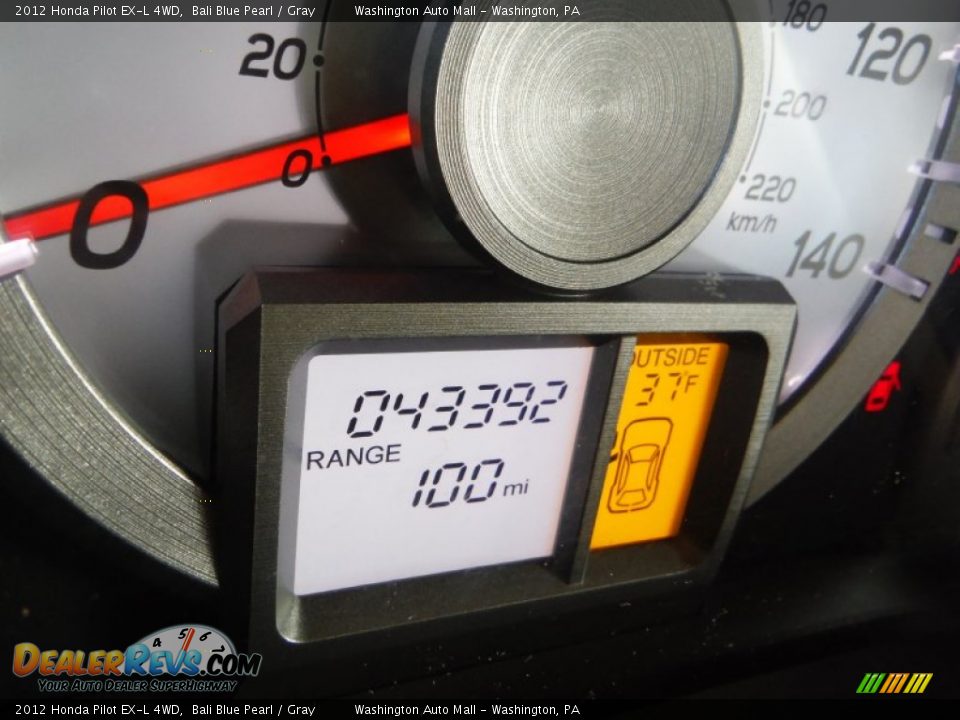 2012 Honda Pilot EX-L 4WD Bali Blue Pearl / Gray Photo #20