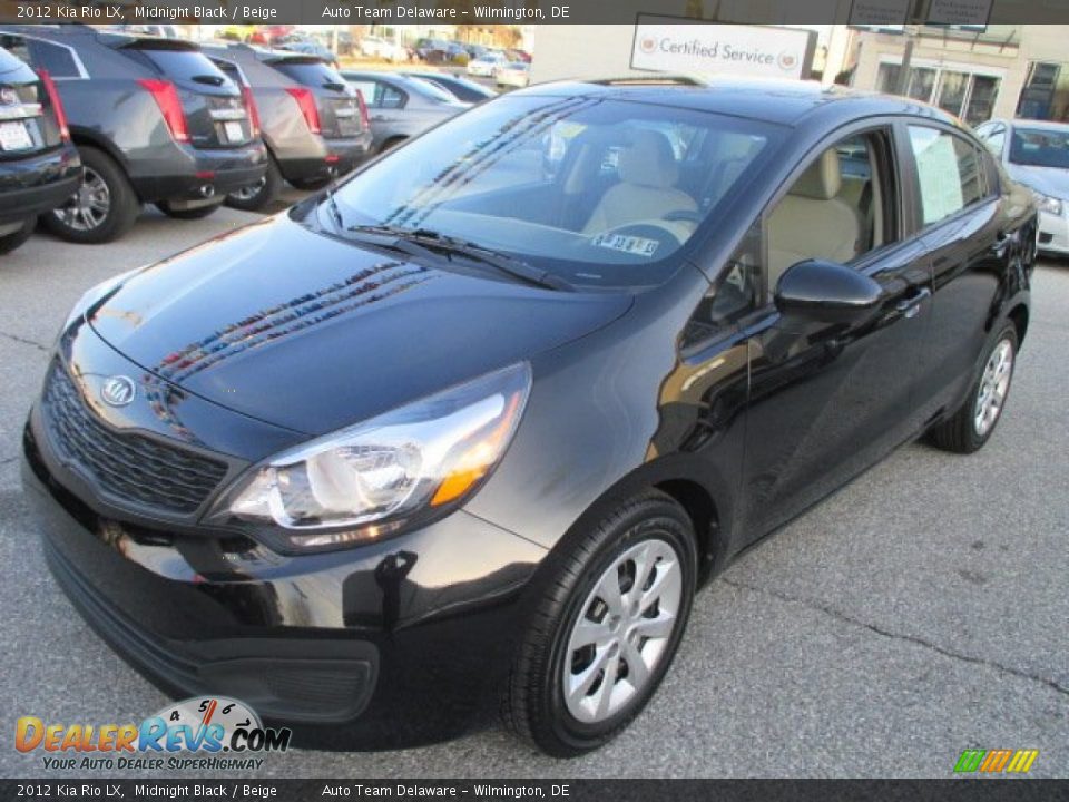 2012 Kia Rio LX Midnight Black / Beige Photo #2